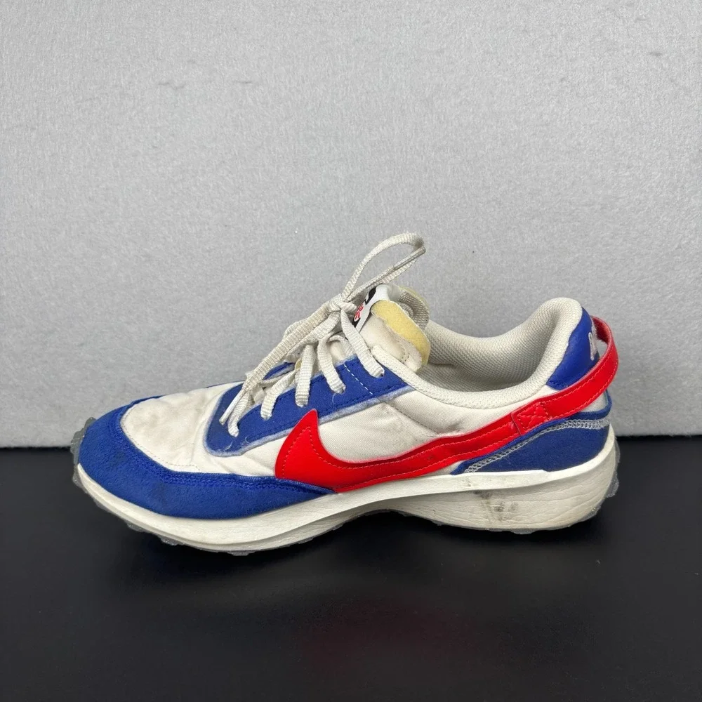 Nike Waffle Debut Swoosh Phantom Blue Red DV0527-001 Men's Size 8.5 Sneakers